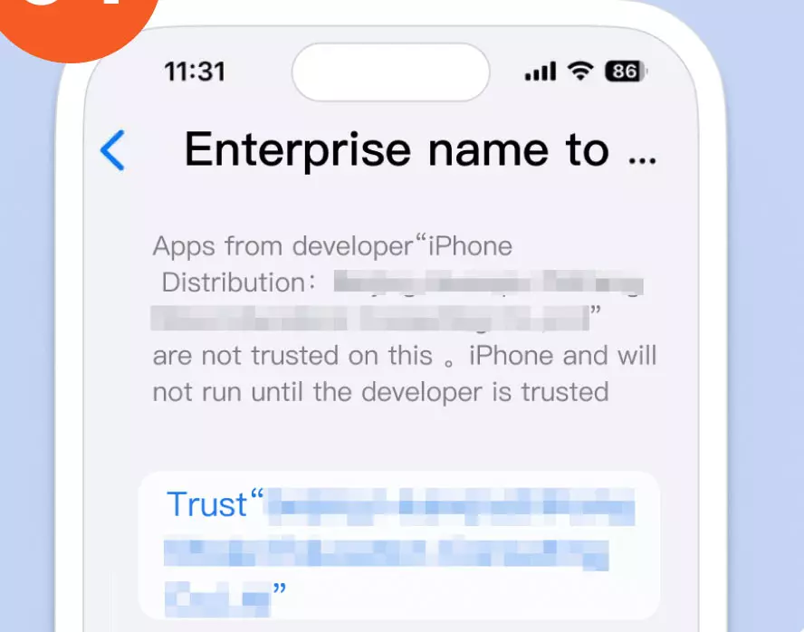 Trust the App Certificate